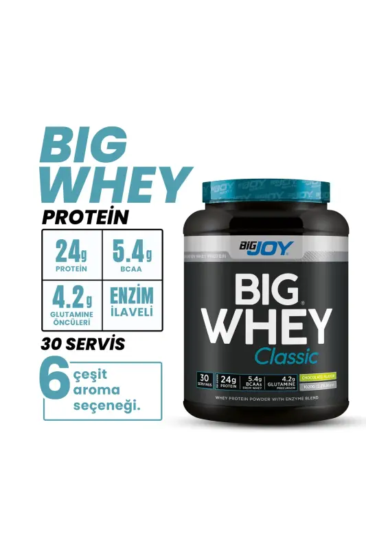 Big Whey Classic Chocolate Flavored Protein Powder 30 Servings 1020g Whey Protein with Added Digestive Enzymes - 5
