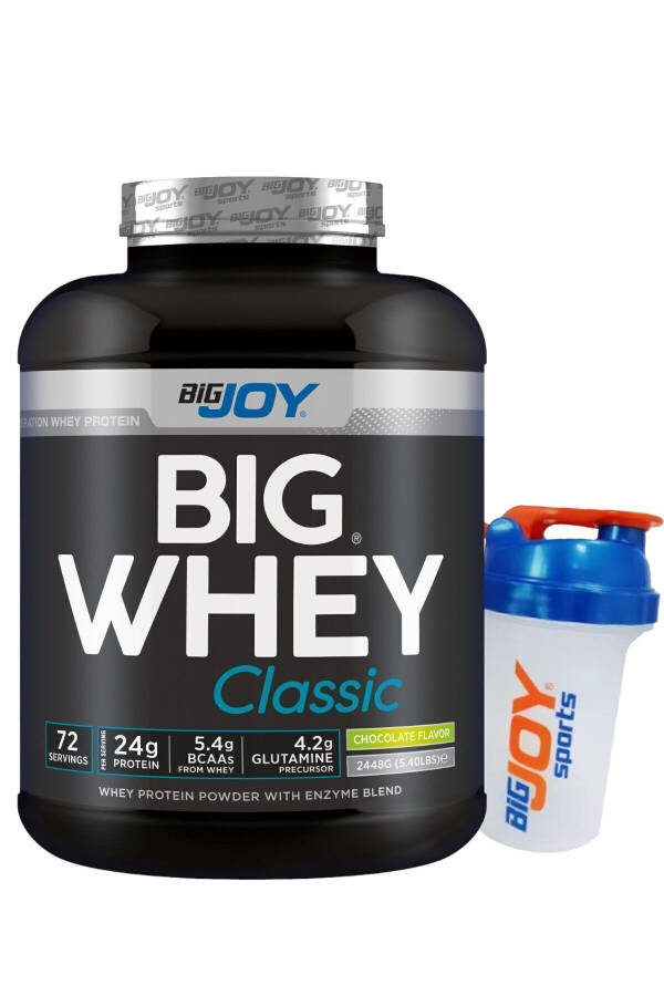 Big Whey Classic Çikolata Aromalı Protein Tozu 72 Servis 2448 gr Sindirim Enzimi Ilaveli - 12