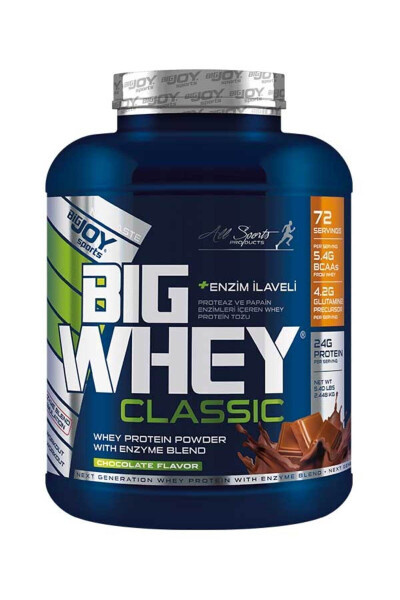 Big Whey Classic Çikolata Aromalı Protein Tozu 72 Servis 2448 gr Sindirim Enzimi Ilaveli - 15