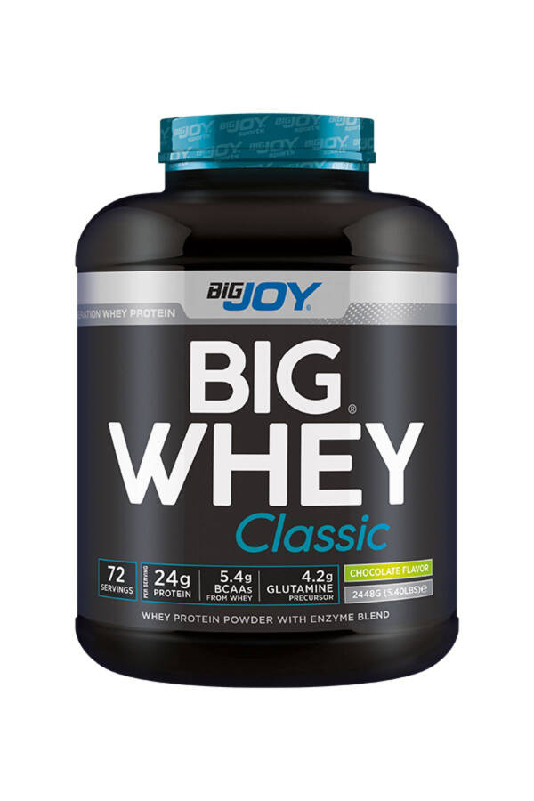 Big Whey Classic Çikolata Aromalı Protein Tozu 72 Servis 2448 gr Sindirim Enzimi Ilaveli - 5