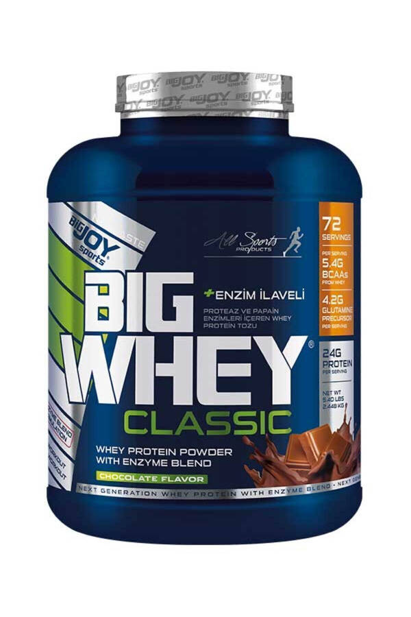 Big Whey Classic Çikolata Aromalı Protein Tozu 72 Servis 2448 gr Sindirim Enzimi Ilaveli - 6