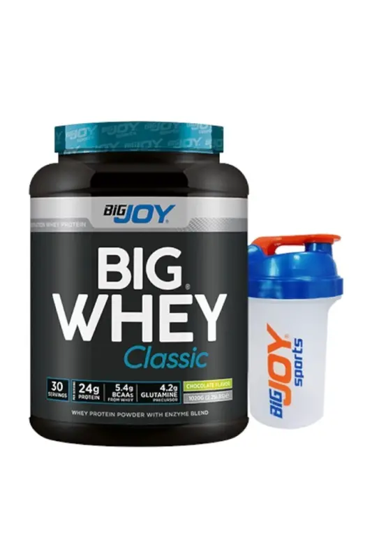 Big Whey Classic Shokolad Ta'mli Protein Kuni 30 Porshiya 1020gr Zardob Oqsili Ovqat Hazm Qilish Fermenti Qo'shilgan - 1