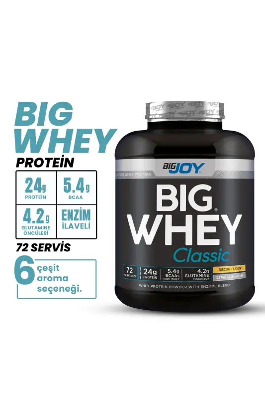 Big Whey Classic Shokolad Ta'mli Protein Kuni 72 Porsiya 2448 gr Ovqat Hazm Fermentlari Qo'shilgan - 6