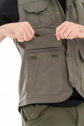 Bikatex Tactical Hunter Vest Multi Pocket Journalist Vest - 201-KHAKI3 - 8