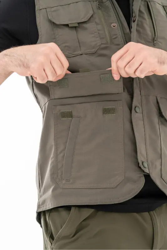 Bikatex Tactical Hunter Vest Multi Pocket Journalist Vest - 201-KHAKI3 - 8