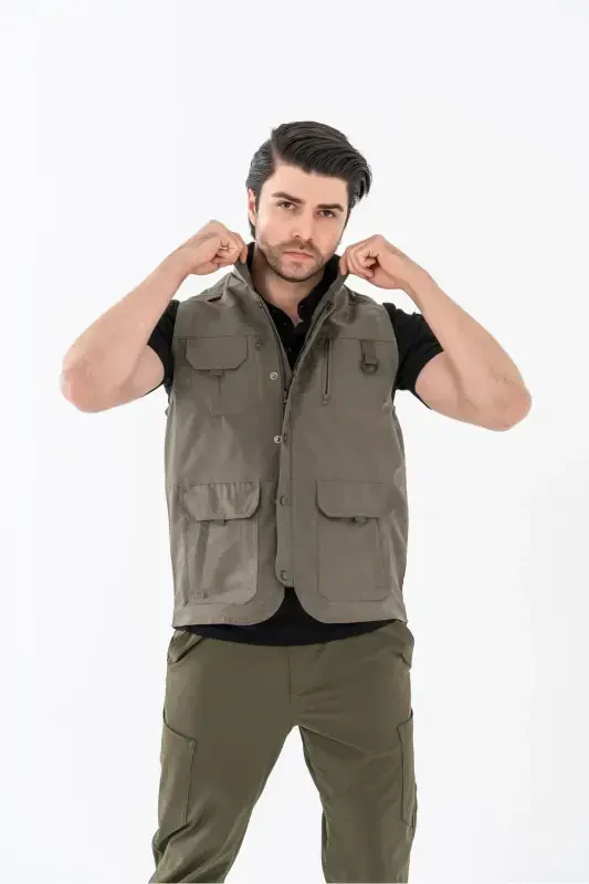 Bikatex Тактический Охотничий Жилет Многокарманный Жилет Журналиста - 201-ХАКИ3 - 3