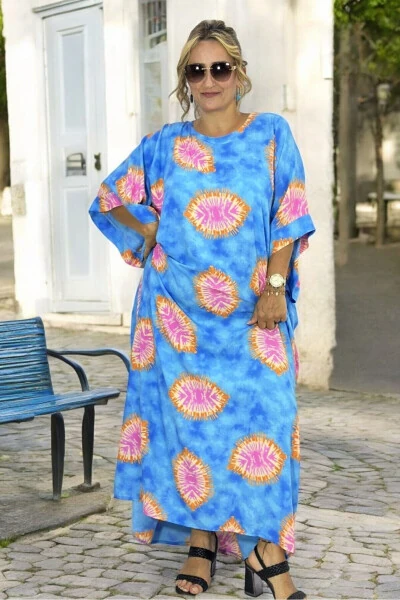 BIKE COLLAR LOW ARM EXTRA LARGE SIZE COTTON VISCOSE LARGE SIZE DRESS 58-64 SIZE - 5