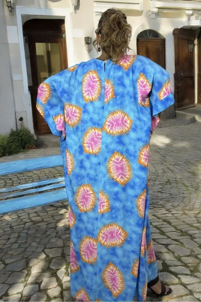 BIKE COLLAR LOW ARM EXTRA LARGE SIZE COTTON VISCOSE LARGE SIZE DRESS 58-64 SIZE - 6