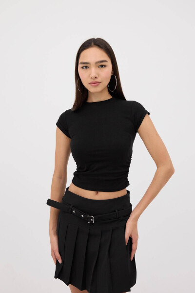 Bike Collar Ruched Side Blouse B3939-J5 - 5