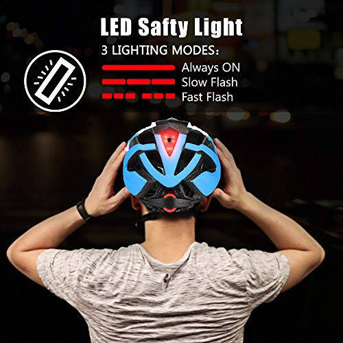 Bike Helmet, Basecamp Bicycle Helmet with Rear Light & Detachable Magnetic Goggles Lightweight Cycling Helmet Adjustable for Adult Men Women Mountain & Road (BC-069) - 4