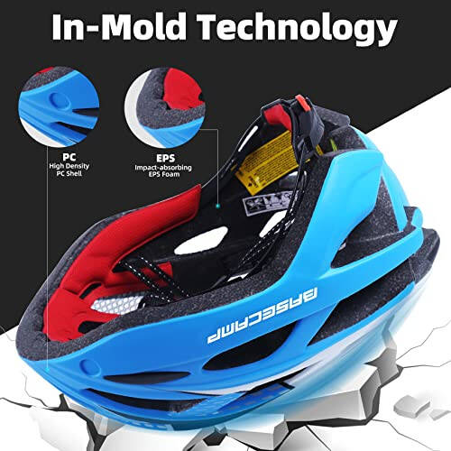 Bike Helmet, Basecamp Bicycle Helmet with Rear Light & Detachable Magnetic Goggles Lightweight Cycling Helmet Adjustable for Adult Men Women Mountain & Road (BC-069) - 5