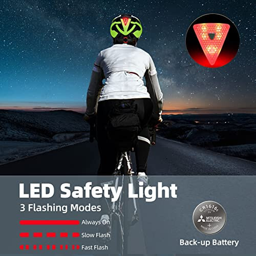 Bike Helmet, Basecamp Bicycle Helmet with Rear Light & Detachable Magnetic Goggles Lightweight Cycling Helmet Adjustable for Adult Men Women Mountain & Road (BC-069) - 4