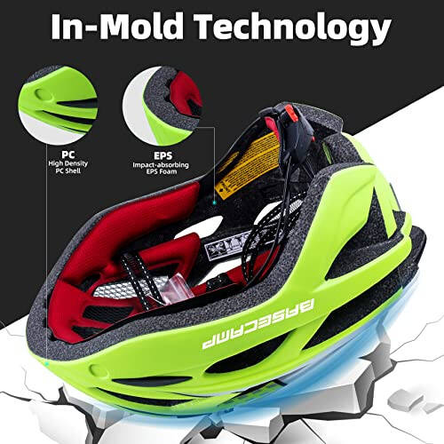 Bike Helmet, Basecamp Bicycle Helmet with Rear Light & Detachable Magnetic Goggles Lightweight Cycling Helmet Adjustable for Adult Men Women Mountain & Road (BC-069) - 5