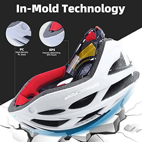 Bike Helmet, Basecamp Bicycle Helmet with Rear Light & Detachable Magnetic Goggles Lightweight Cycling Helmet Adjustable for Adult Men Women Mountain & Road (BC-069) - 5