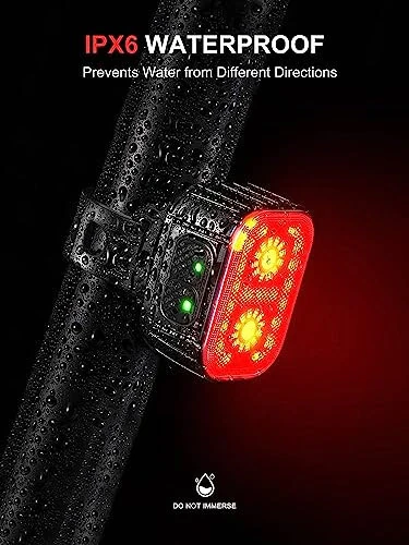 Bike Lights, Rechargeable Bicycle Lights Set Super Bright 8+12 Modes, IPX6 Waterproof Bike Lights for Night Riding/Cycling Safety, Front and Back Taillight Reflectors, 58 Hrs Long Battery Life - 12