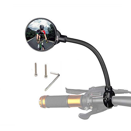 Bike Mirror Rotatable And Adjustable Wide Angle Rear View Shockproof Convex Mirror Universal For Bike Bicycle - DRCKHROS