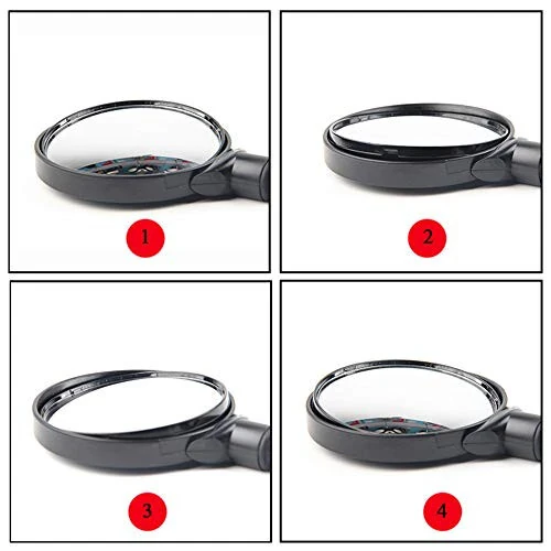 Bike Mirror Rotatable And Adjustable Wide Angle Rear View Shockproof Convex Mirror Universal For Bike Bicycle - 3
