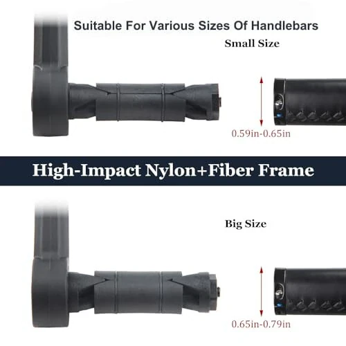 Bike Mirrors, Handlebar End Mirror, Rotatable And Adjustable Wide Angle Bicycle Mirror for Handlebars End Mount Safe Clear E-Bike Glass Side Mirror,Universal Shockproof Bike Rear View Mirror - 3