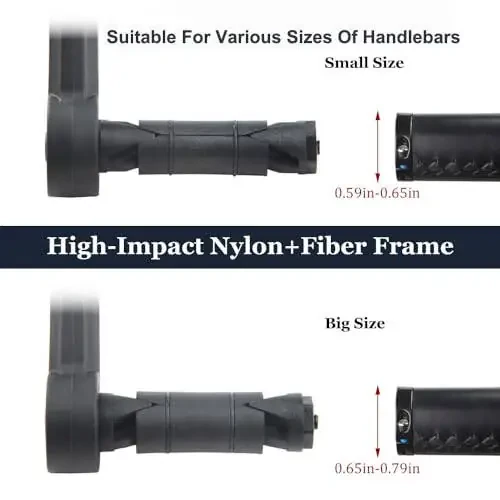 Bike Mirrors, Handlebar End Mirror, Rotatable And Adjustable Wide Angle Bicycle Mirror for Handlebars End Mount Safe Clear E-Bike Glass Side Mirror,Universal Shockproof Bike Rear View Mirror - 3