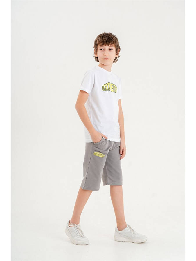 Bike Neck Boys T-shirt and Shorts Set of 2 - 8