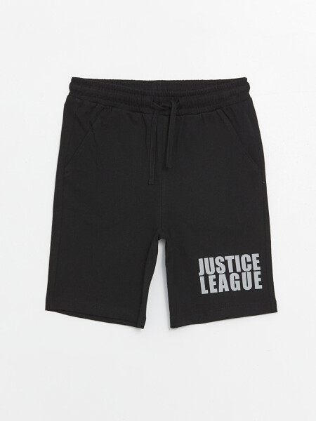 Bike Neck Justice League Printed Short Sleeve Boy's T-Shirt and Shorts - 11