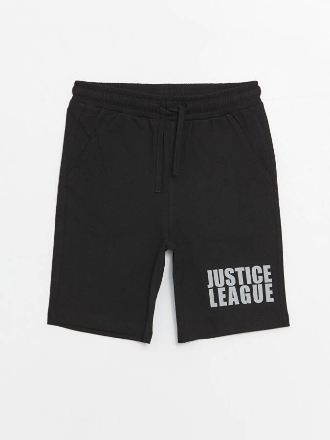 Bike Neck Justice League Printed Short Sleeve Boy's T-Shirt and Shorts - 5