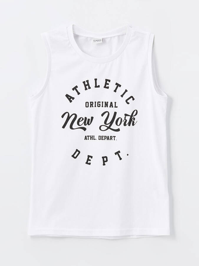 Bike Neck Printed Boys' Tank Top - 3