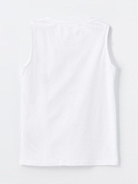 Bike Neck Printed Boys' Tank Top - 4