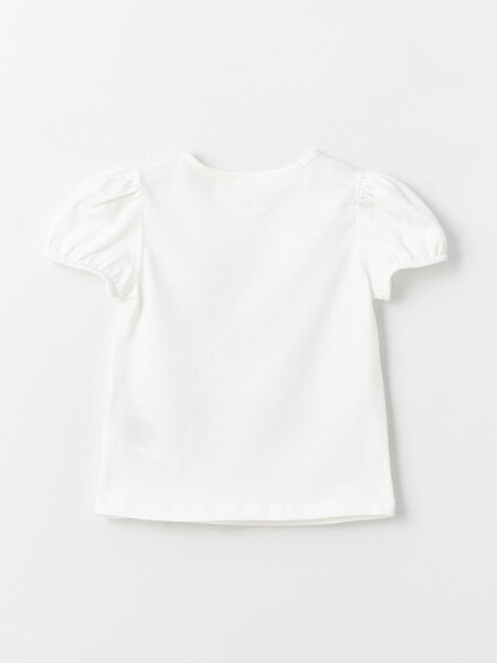 Bike Neck Printed Short Sleeve Baby Girl T-Shirt - 4