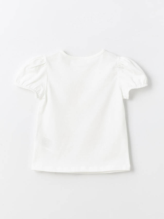 Bike Neck Printed Short Sleeve Baby Girl T-Shirt - 4