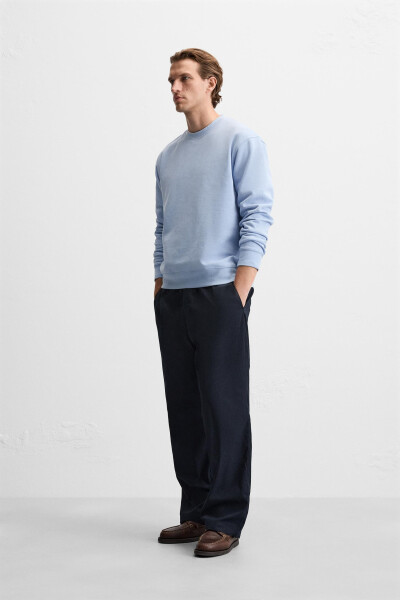 Bike neck sweatshirt, sky blue - 13