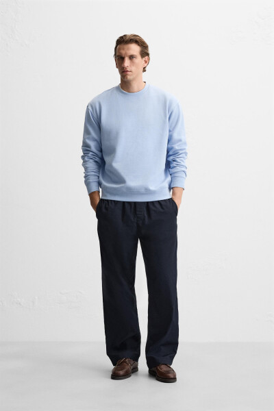 Bike neck sweatshirt, sky blue - 1