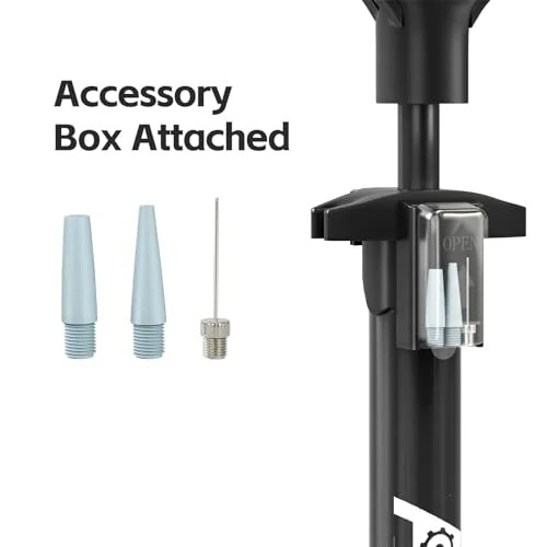 Bike Pump, 25” Height Full Size Bicycle Pump with 160 PSI High Pressure, Bike tire Pump with Presta and Schrader Valve, Bike Air Pump for Bike Tires, Balls and Swimming Ring, Bike Pumps with Psi Gauge… - 6