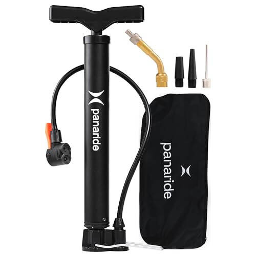 Bike Pump Floor, Advanced Bike Tire Inflator, Bicycle Hand Air Pump with Dual Presta and Schrader Valves, Handheld Bike Pump, Suitable for Road and Mountain Bikes, Baby Stroller, Balls - 7