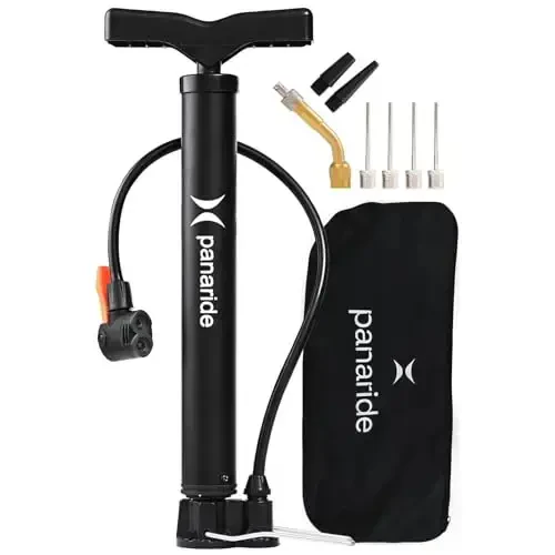 Bike Pump Floor, Advanced Bike Tire Inflator, Bicycle Hand Air Pump with Dual Presta and Schrader Valves, Handheld Bike Pump, Suitable for Road and Mountain Bikes, Baby Stroller, Balls - 2