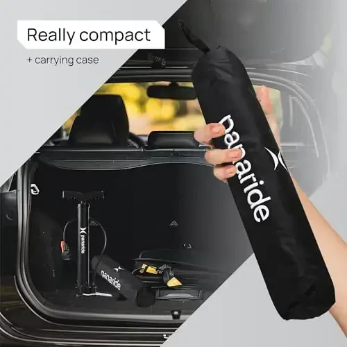 Bike Pump Floor, Advanced Bike Tire Inflator, Bicycle Hand Air Pump with Dual Presta and Schrader Valves, Handheld Bike Pump, Suitable for Road and Mountain Bikes, Baby Stroller, Balls - 4