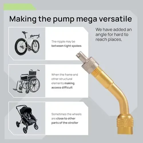 Bike Pump Floor, Advanced Bike Tire Inflator, Bicycle Hand Air Pump with Dual Presta and Schrader Valves, Handheld Bike Pump, Suitable for Road and Mountain Bikes, Baby Stroller, Balls - 5