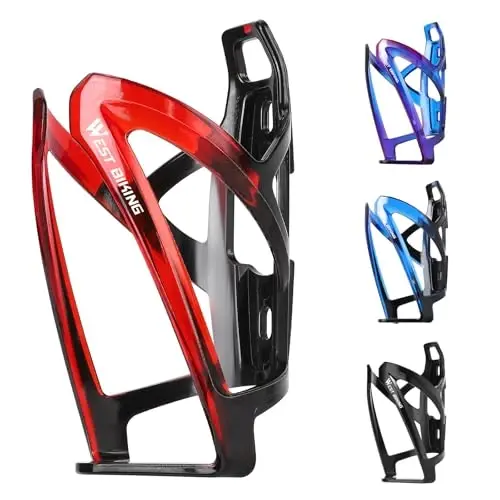 Bike Water Bottle Cage, Durable Ultralight Plastic Water Drink Holder Rack, Lightweight PC Water Bottle Holder for Bicycle, Cycling Bottle Holder Cages for MTB, Road Bike, Mountain Bikes 