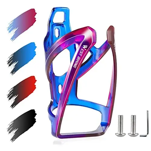 Bike Water Bottle Cage, Durable Ultralight Plastic Water Drink Holder Rack, Lightweight PC Water Bottle Holder for Bicycle, Cycling Bottle Holder Cages for MTB, Road Bike, Mountain Bikes - 1
