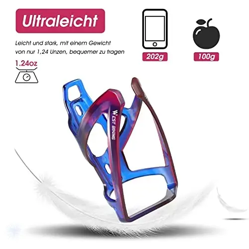 Bike Water Bottle Cage, Durable Ultralight Plastic Water Drink Holder Rack, Lightweight PC Water Bottle Holder for Bicycle, Cycling Bottle Holder Cages for MTB, Road Bike, Mountain Bikes - 3