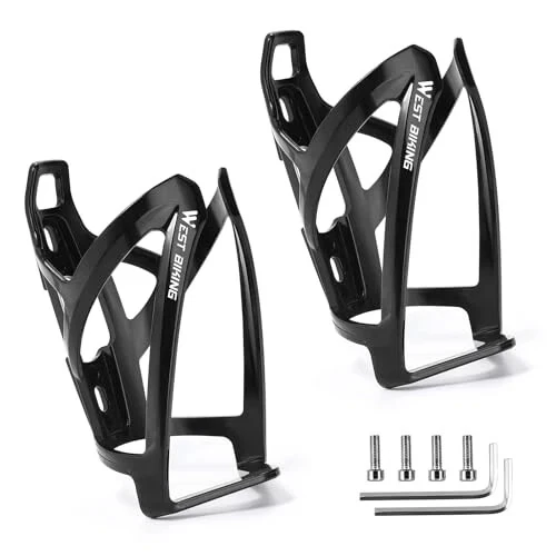 Bike Water Bottle Cage, Durable Ultralight Plastic Water Drink Holder Rack, Lightweight PC Water Bottle Holder for Bicycle, Cycling Bottle Holder Cages for MTB, Road Bike, Mountain Bikes (A) - 1