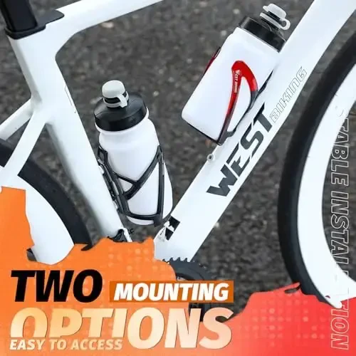 Bike Water Bottle Cage, Durable Ultralight Plastic Water Drink Holder Rack, Lightweight PC Water Bottle Holder for Bicycle, Cycling Bottle Holder Cages for MTB, Road Bike, Mountain Bikes (B) - 4