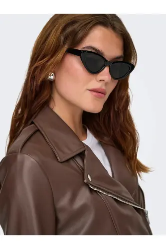 Biker Otw Noos Kadın Suni Deri Ceket KAHVE - Kahverengi15361396 - 1