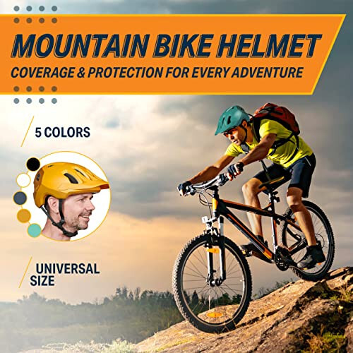 Bikeroo Adult Bike Helmet for Men & Women- Bicycle Helmet for Mountain Biking, Road Cycling, EBike, Commuter Biking, Scooter- Safety Visor and Optimal Air Flow - 2