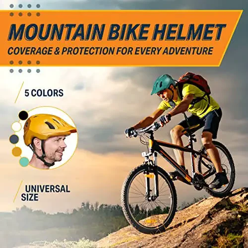 Bikeroo Adult Bike Helmet for Men & Women - Bicycle Helmet for Mountain Biking, Road Cycling, EBike, Commuter Biking, Scooter - Safety Visor and Optimal Air Flow - 2