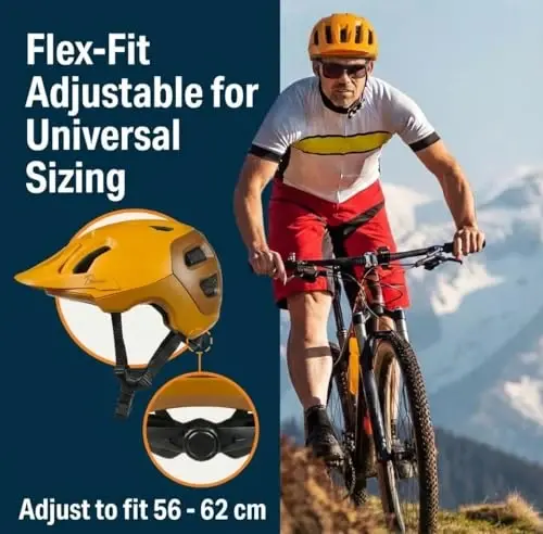 Bikeroo Adult Bike Helmet for Men & Women- Bicycle Helmet for Mountain Biking, Road Cycling, EBike, Commuter Biking, Scooter- Safety Visor and Optimal Air Flow - 2