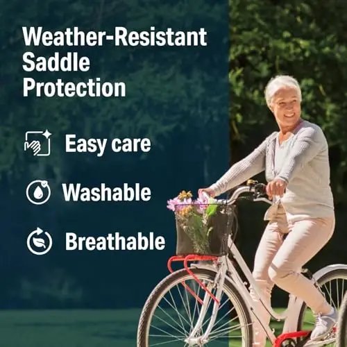 Bikeroo Bike Seat Cushion - Padded Gel Bike Seat Cover, Compatible with Peloton, Adjustable for Men & Womens Comfort on Stationary Exercise, Mountain and Road Bicycle Seats - 5