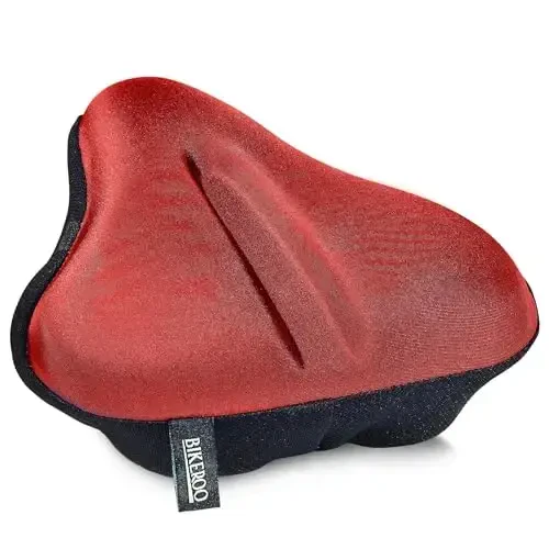 Bikeroo Comfort Bike Seat Cushion - Padded Gel Cover for Exercise, Mountain & Road Bikes, Universal Fit for Peloton & Stationary Bikes - 4
