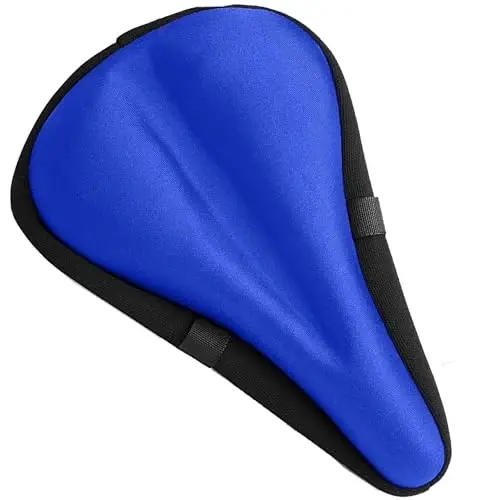 Bikeroo Comfort Bike Seat Cushion - Padded Gel Cover for Exercise, Mountain & Road Bikes, Universal Fit for Peloton & Stationary Bikes 