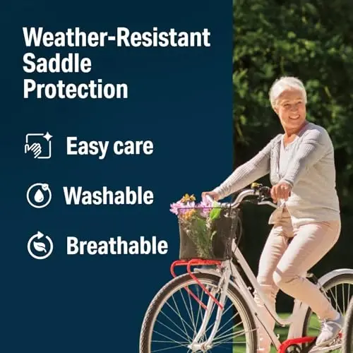 Bikeroo Comfort Bike Seat Cushion - Padded Gel Cover for Exercise, Mountain & Road Bikes, Universal Fit for Peloton & Stationary Bikes - 5